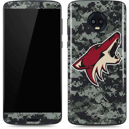 NHL Arizona Coyotes Camo Moto G6 Skin