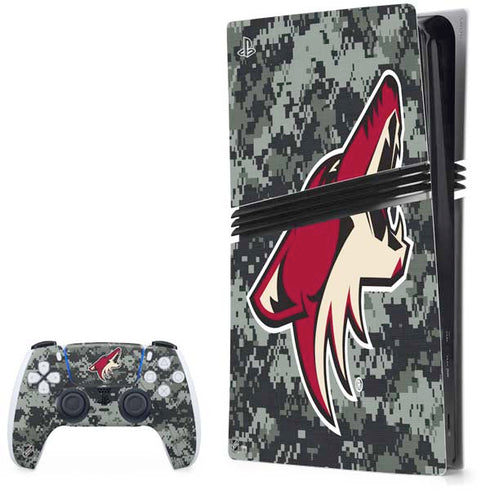 NHL Arizona Coyotes Camo PS5 Pro Bundle Skin