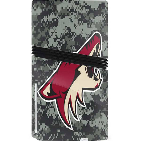 NHL Arizona Coyotes Camo PS5 Pro Disk Console Skin