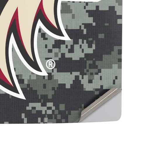 NHL Arizona Coyotes Camo PS5 Pro Disk Console Skin