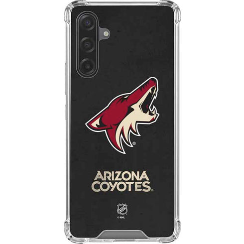 NHL Arizona Coyotes Distressed Galaxy A17 Clear Case