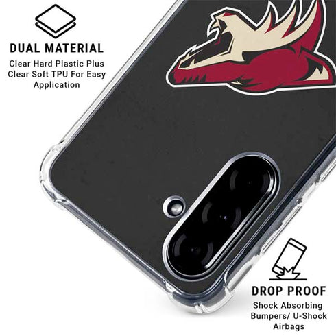 NHL Arizona Coyotes Distressed Galaxy A36 5G Clear Case