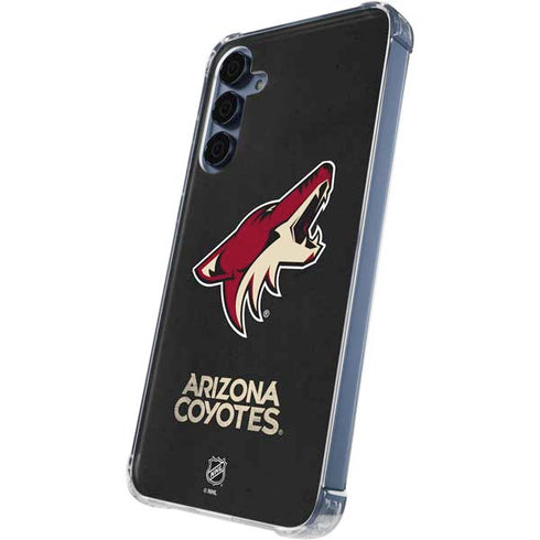 NHL Arizona Coyotes Distressed Galaxy A55 5G Clear Case
