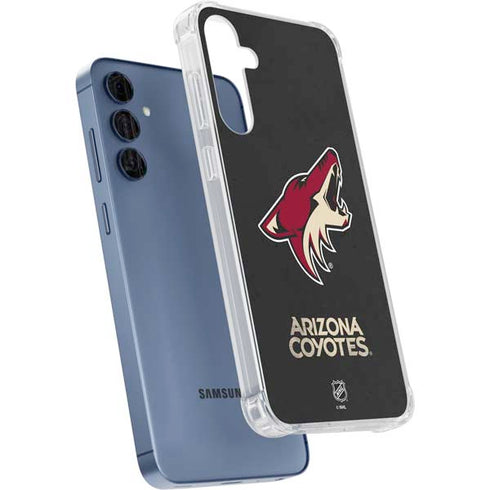 NHL Arizona Coyotes Distressed Galaxy A55 5G Clear Case