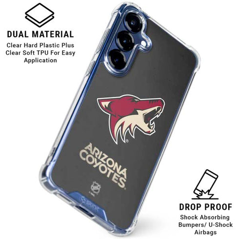 NHL Arizona Coyotes Distressed Galaxy S25 Plus Clear Case