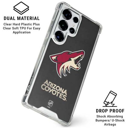 NHL Arizona Coyotes Distressed Galaxy S25 Ultra Clear Case