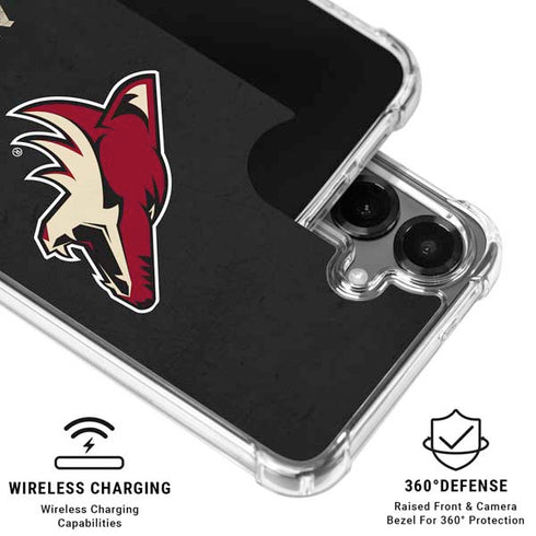 NHL Arizona Coyotes Distressed Galaxy S26 Clear Case