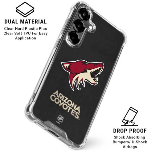 NHL Arizona Coyotes Distressed Galaxy S26 Plus Clear Case