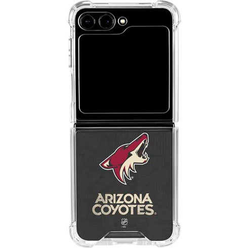 NHL Arizona Coyotes Distressed Galaxy Z Flip6 Clear Case