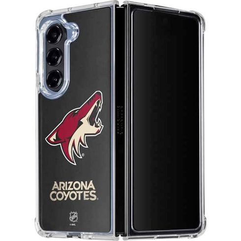 NHL Arizona Coyotes Distressed Galaxy Z Fold5 5G Clear Case
