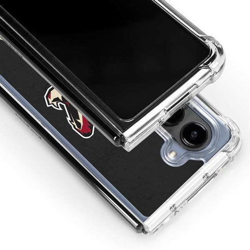 NHL Arizona Coyotes Distressed Galaxy Z Fold5 5G Clear Case