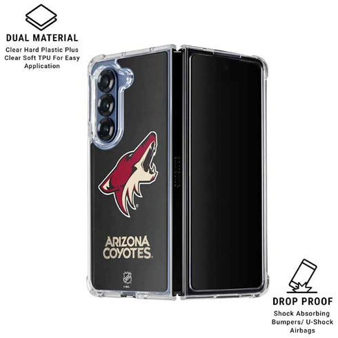 NHL Arizona Coyotes Distressed Galaxy Z Fold6 Clear Case