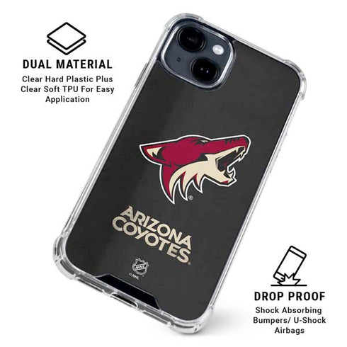 NHL Arizona Coyotes Distressed iPhone 15 Clear Case
