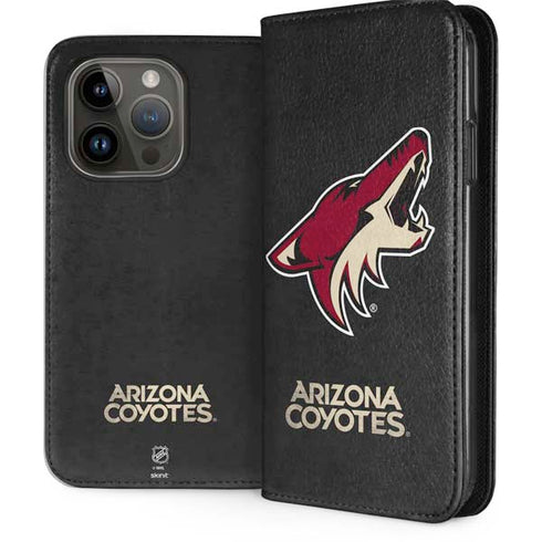 NHL Arizona Coyotes Distressed iPhone 15 Pro Folio Case