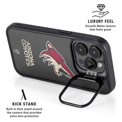 NHL Arizona Coyotes Distressed iPhone 15 Pro Kickstand Case