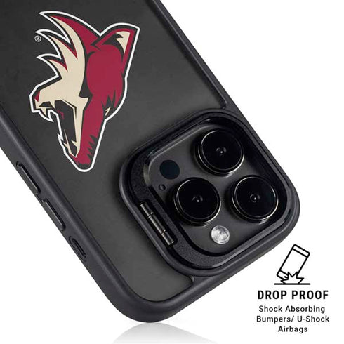 NHL Arizona Coyotes Distressed iPhone 15 Pro Max Kickstand Case