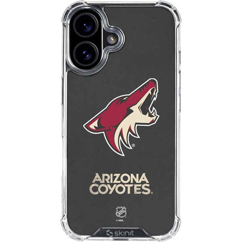 NHL Arizona Coyotes Distressed iPhone 16 Clear Case