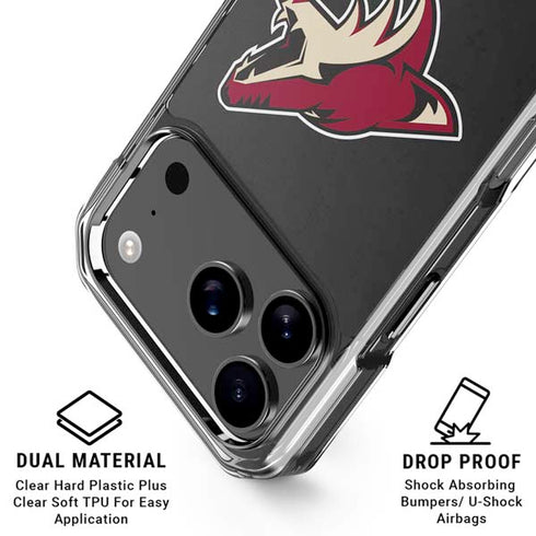 NHL Arizona Coyotes Distressed iPhone 18 Pro Clear Case