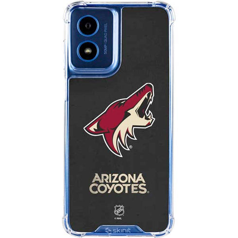 NHL Arizona Coyotes Distressed Moto G 5G (2024) Clear Case