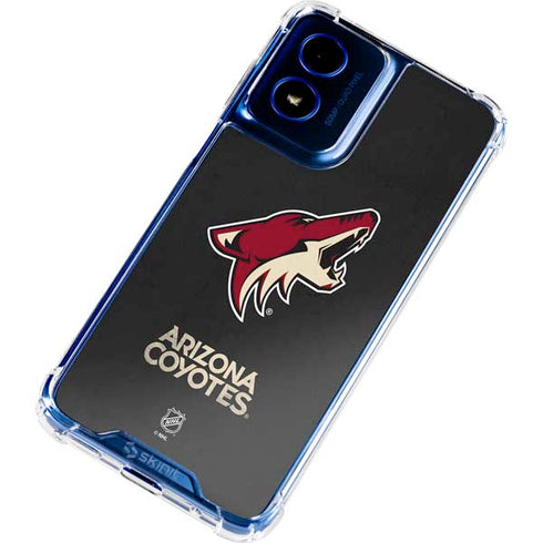 NHL Arizona Coyotes Distressed Moto G 5G (2024) Clear Case
