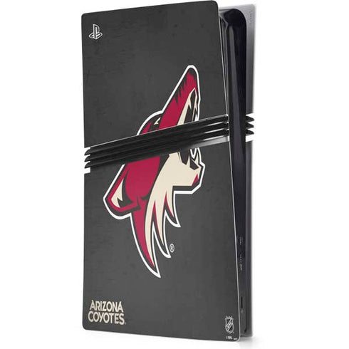 NHL Arizona Coyotes Distressed PS5 Pro Console Skin