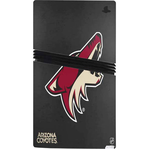 NHL Arizona Coyotes Distressed PS5 Pro Console Skin