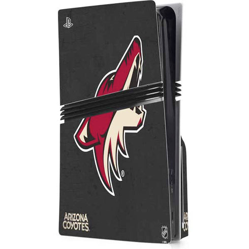 NHL Arizona Coyotes Distressed PS5 Pro Disk Console Skin