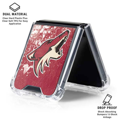 NHL Arizona Coyotes Frozen Galaxy Z Flip6 Clear Case