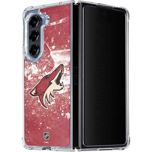 NHL Arizona Coyotes Frozen Galaxy Z Fold5 5G Clear Case