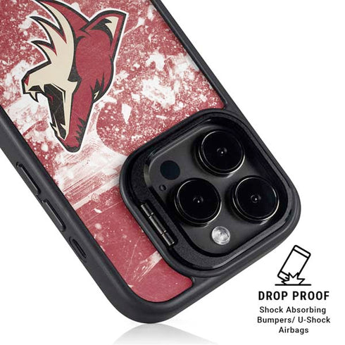NHL Arizona Coyotes Frozen iPhone 15 Pro Kickstand Case