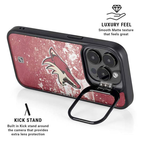 NHL Arizona Coyotes Frozen iPhone 15 Pro Max Kickstand Case