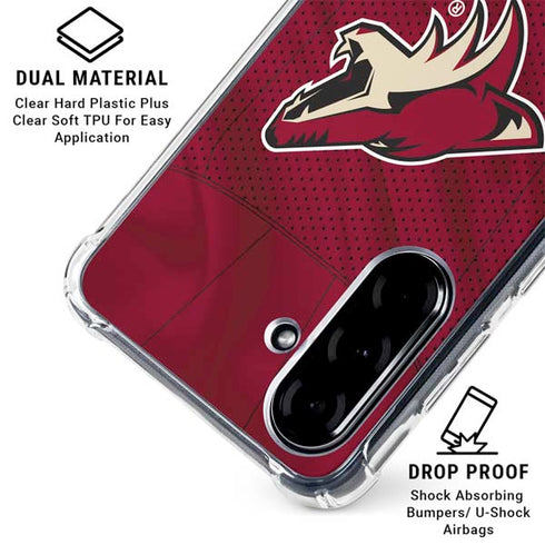 NHL Arizona Coyotes Home Jersey Galaxy A36 5G Clear Case