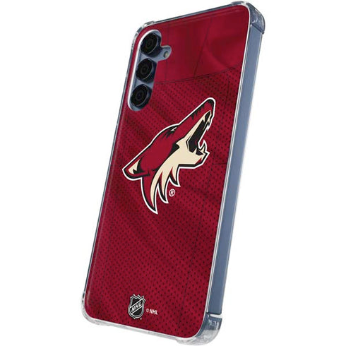 NHL Arizona Coyotes Home Jersey Galaxy A55 5G Clear Case