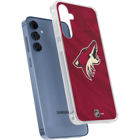 NHL Arizona Coyotes Home Jersey Galaxy A55 5G Clear Case
