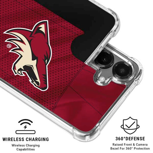 NHL Arizona Coyotes Home Jersey Galaxy S26 Plus Clear Case