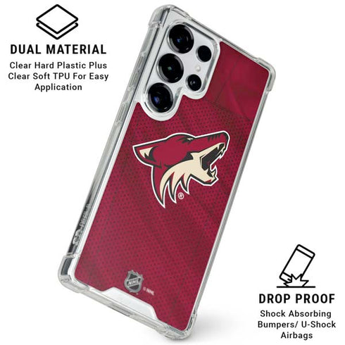 NHL Arizona Coyotes Home Jersey Galaxy S26 Ultra Clear Case