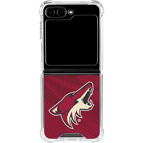 NHL Arizona Coyotes Home Jersey Galaxy Z Flip6 Clear Case