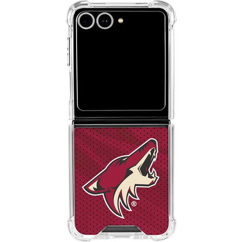 NHL Arizona Coyotes Home Jersey Galaxy Z Flip7 Clear Case