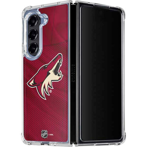 NHL Arizona Coyotes Home Jersey Galaxy Z Fold5 5G Clear Case