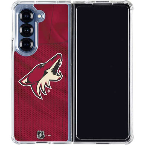 NHL Arizona Coyotes Home Jersey Galaxy Z Fold7 Clear Case