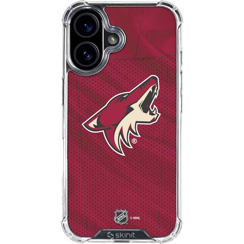 NHL Arizona Coyotes Home Jersey iPhone 16 Plus Clear Case