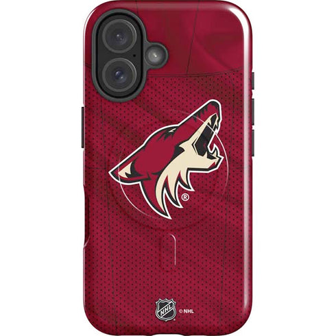 NHL Arizona Coyotes Home Jersey iPhone 16 Plus Magsafe Impact Case