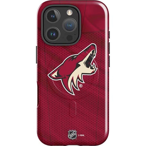 NHL Arizona Coyotes Home Jersey iPhone 16 Pro Magsafe Impact Case