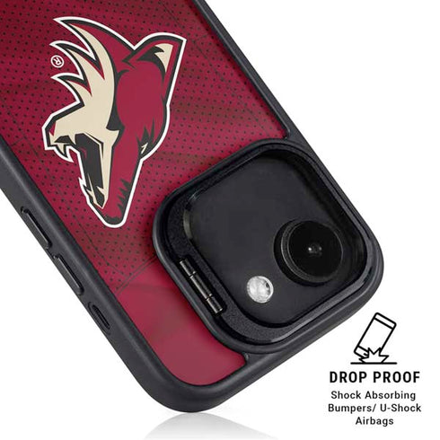 NHL Arizona Coyotes Home Jersey iPhone 16e Kickstand Case
