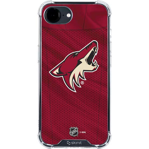 NHL Arizona Coyotes Home Jersey iPhone 16e Clear Case