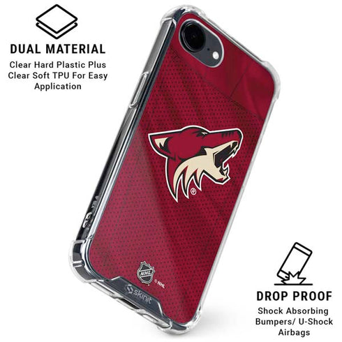 NHL Arizona Coyotes Home Jersey iPhone 16e Clear Case