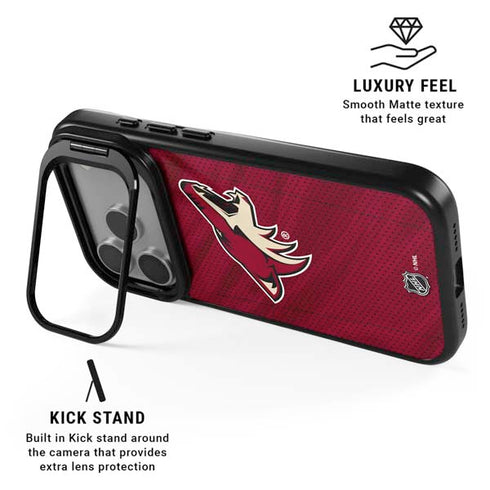 NHL Arizona Coyotes Home Jersey iPhone 17 Pro Kickstand Case