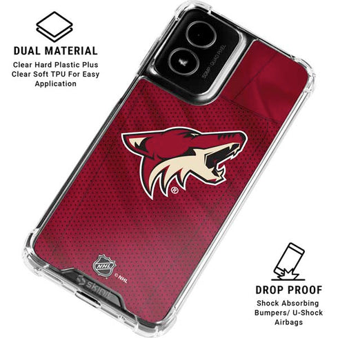 NHL Arizona Coyotes Home Jersey Moto G Power 5G (2024) Clear Case