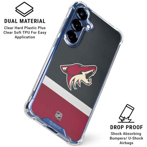 NHL Arizona Coyotes Jersey Galaxy S25 Plus Clear Case