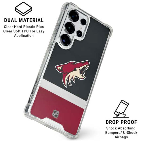 NHL Arizona Coyotes Jersey Galaxy S25 Ultra Clear Case